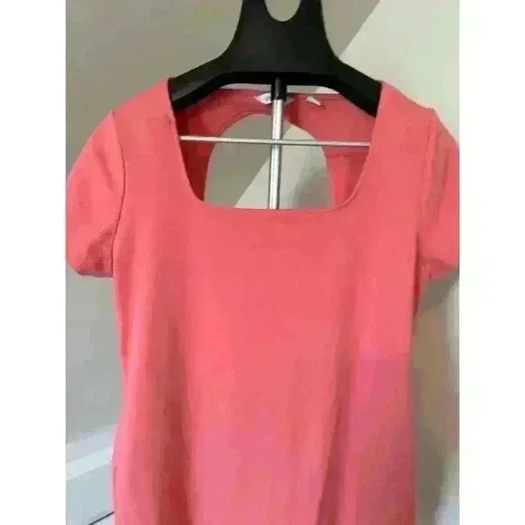 Nine West Women's Plus Dress Short Sleeve Casual Cotton Plus Size 2X Cruz Coral - Picture 2 of 10